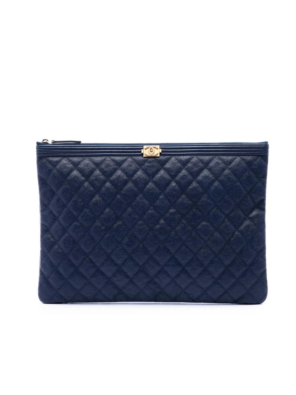 Chanel Large Quilted Caviar Boy O Case #284852C10B
